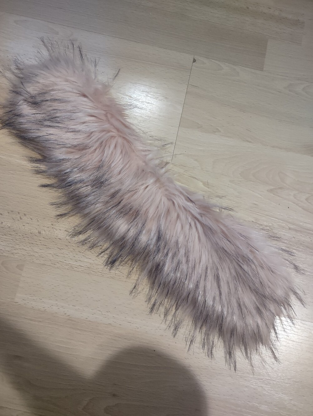 Faux Fur Collar - Blush Pink with Dark Tips